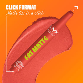 NYX Fat Matte Lipstick Coral Cuddlin' top view