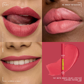 NYX Fat Matte Lipstick Flamingo Feather side view