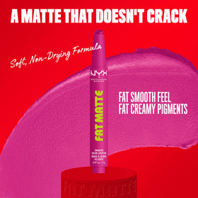 NYX Fat Matte Lipstick Fluffy Fuchsia packaging