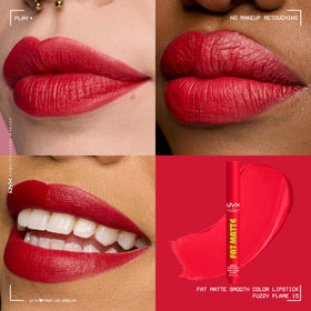 NYX Fat Matte Lipstick Fuzzy Flame side view