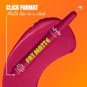 NYX Fat Matte Lipstick Hibiscus Hug texture close-up