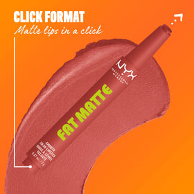 NYX Fat Matte Lipstick Mauve Cloud in makeup bag