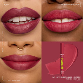NYX Fat Matte Lipstick Plushin' Plum packaging details