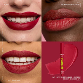 NYX Fat Matte Lipstick Scarlet Snuggles side view