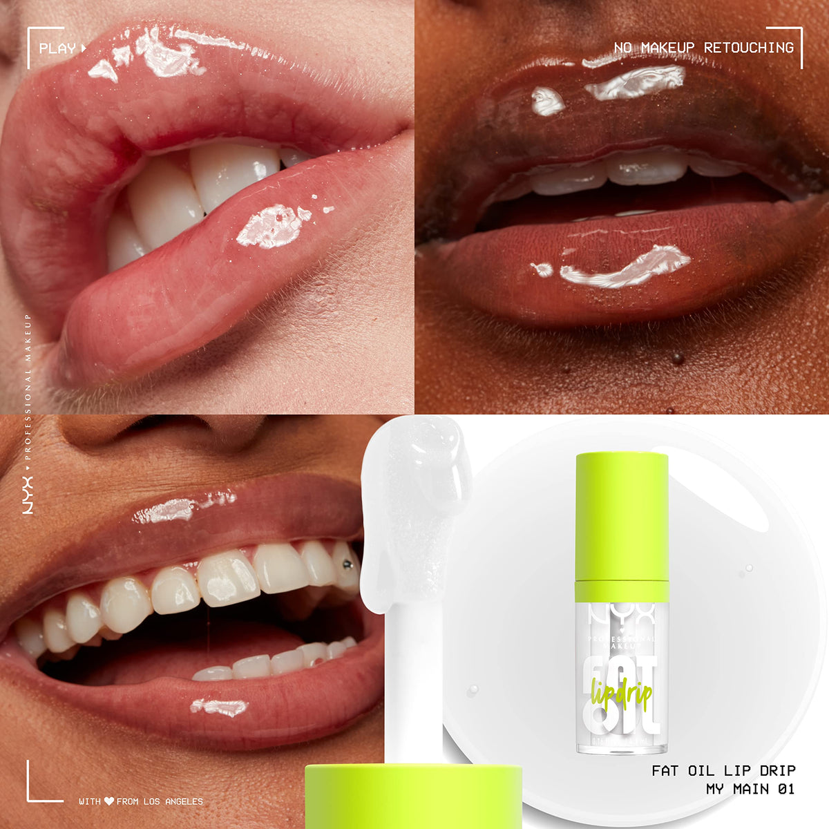 NYX Fat Oil Lip Drip applied on lips