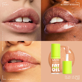 NYX Fat Oil Lip Drip Coconut Cutie applicator close-up