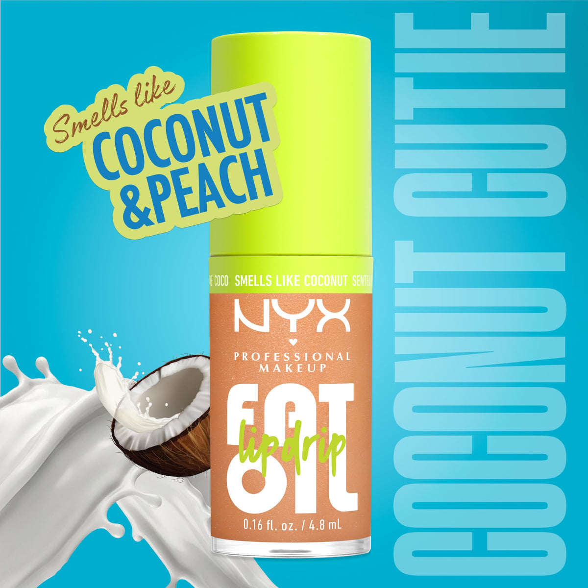 NYX Fat Oil Lip Drip Coconut Cutie lifestyle shot