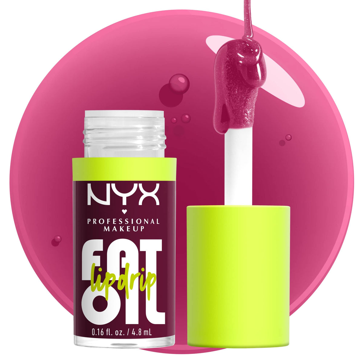 NYX Fat Oil Lip Drip Deep Berry product on vanity