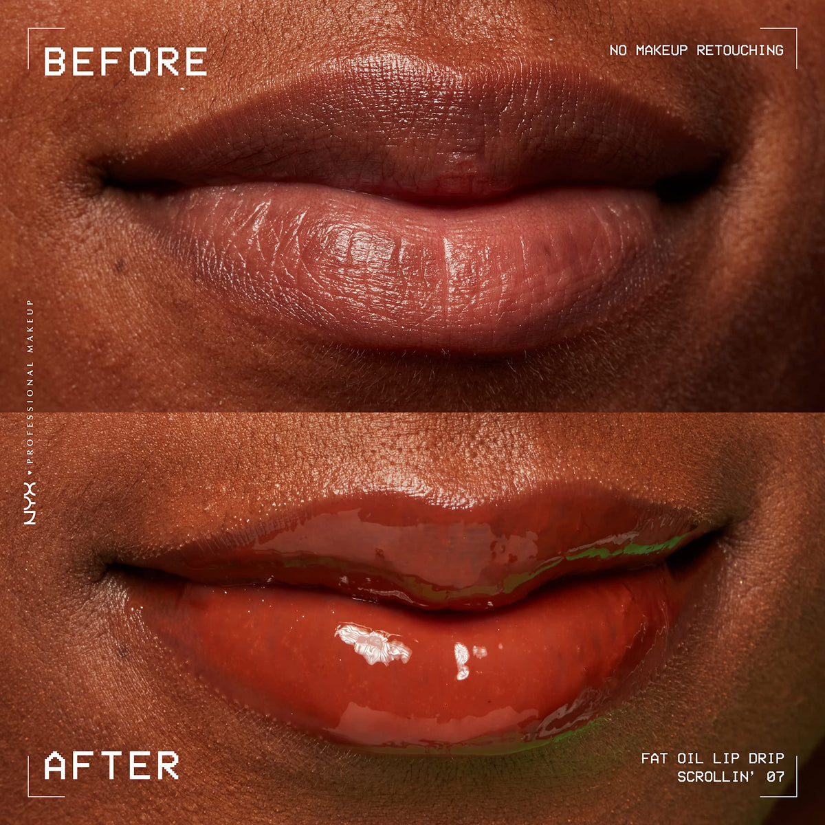 NYX Fat Oil Lip Drip Deep Caramel in hand