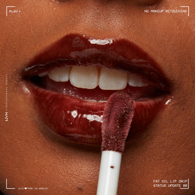 NYX Fat Oil Lip Drip in Rich Chocolate with natural light
