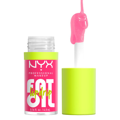 NYX Fat Oil Lip Drip Moisturising Lip Oil Gloss in Sheer Pink, front view