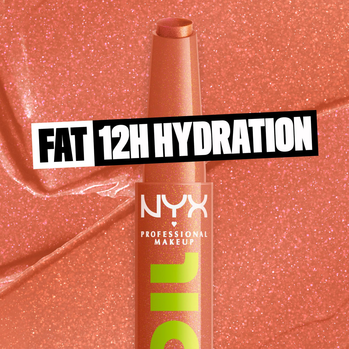 NYX Fat Oil Slick Click Lip Balm Clout swatch on skin