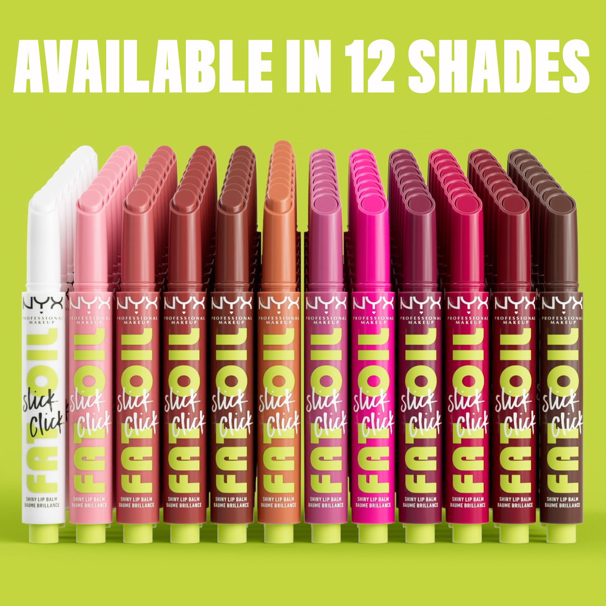 NYX Fat Oil Slick Click Lip Balm Clout with avocado and raspberry oils