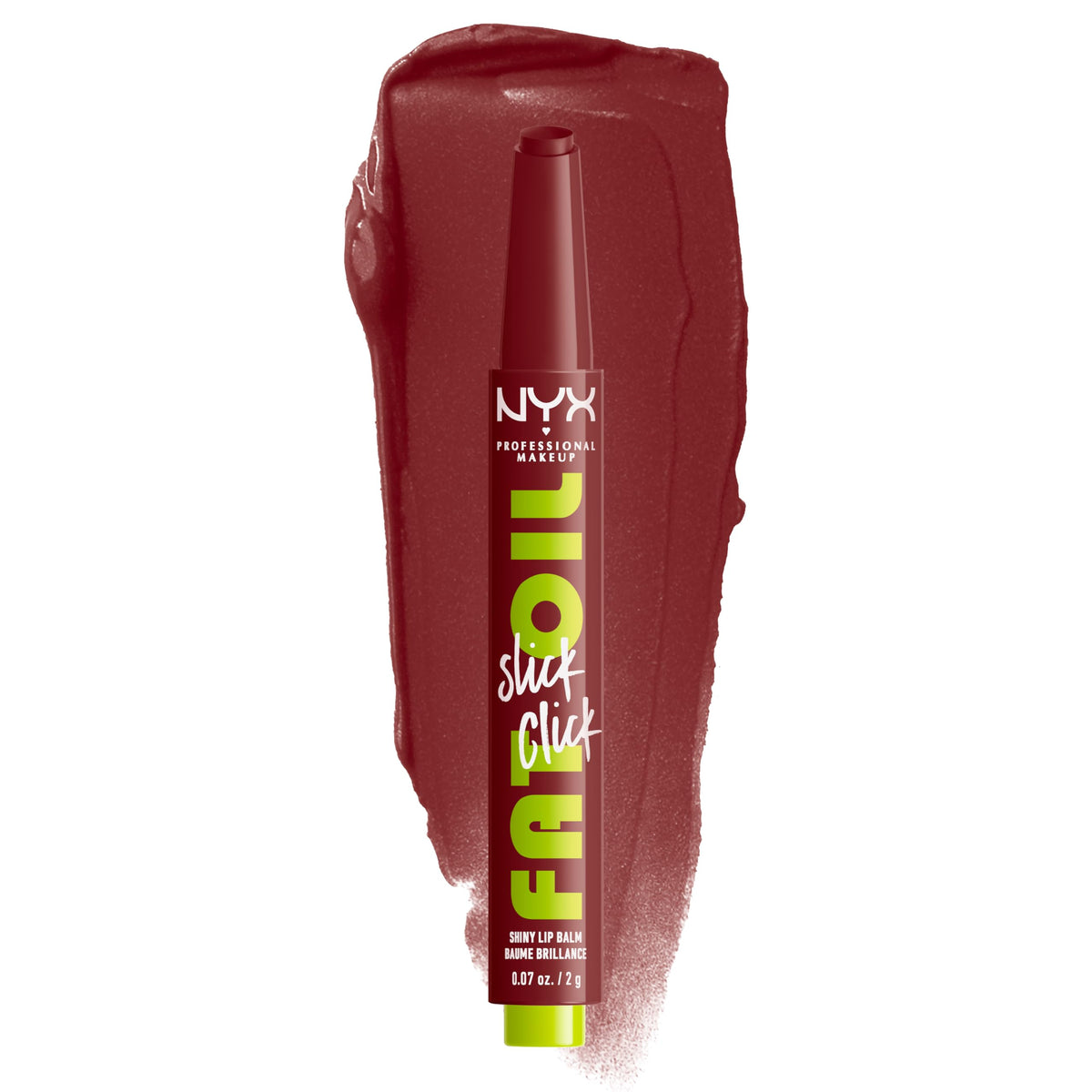 NYX Fat Oil Slick Click Lip Balm front view in packaging