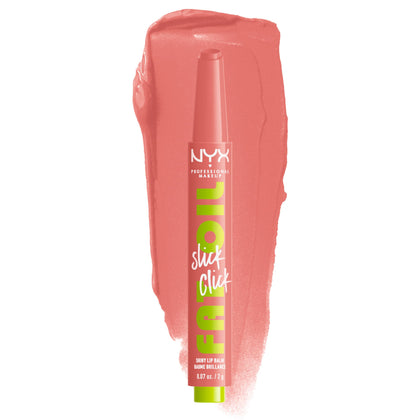 NYX Fat Oil Slick Click Lip Balm in Peach front view