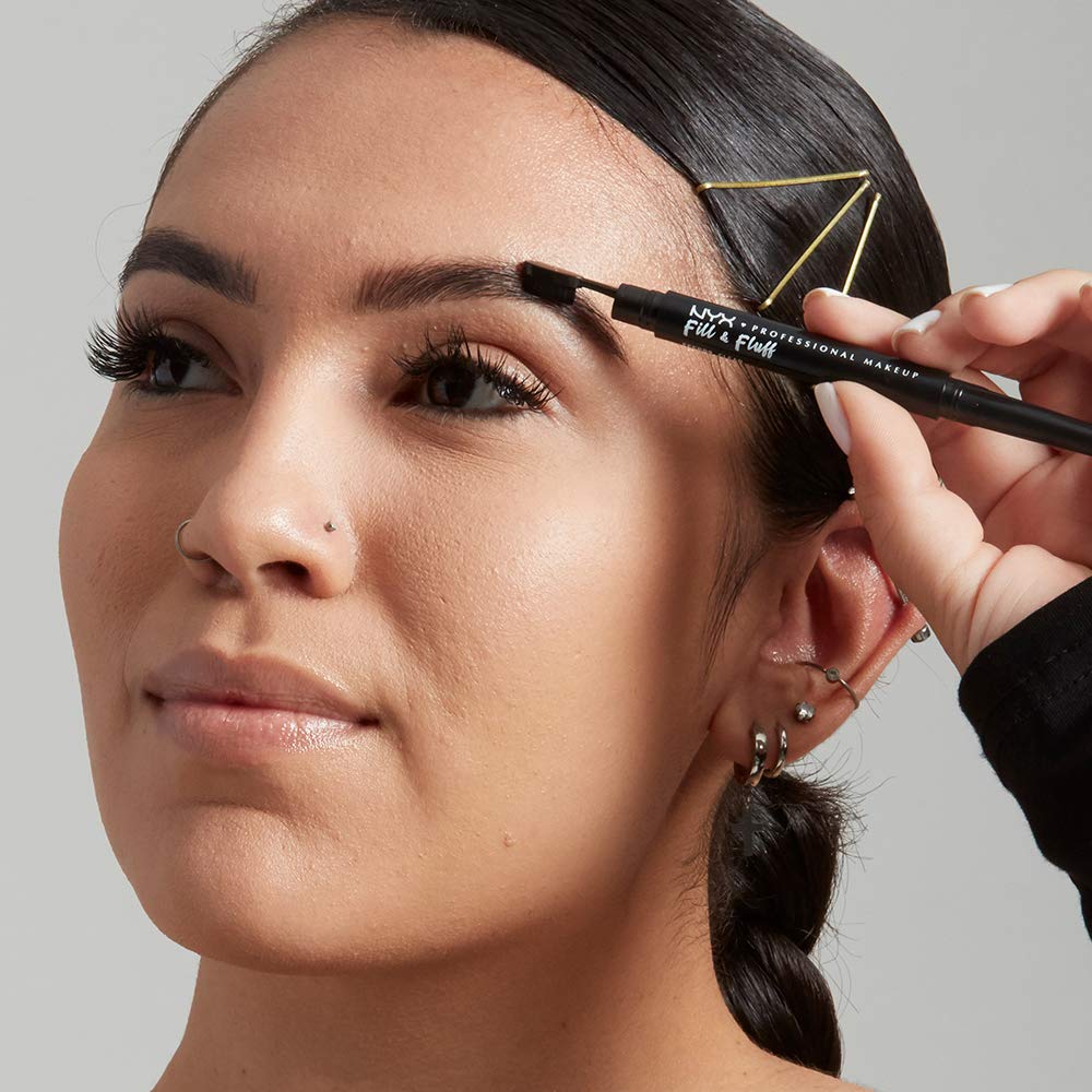 NYX Fill & Fluff Clear Eyebrow Pomade Pencil in use on model