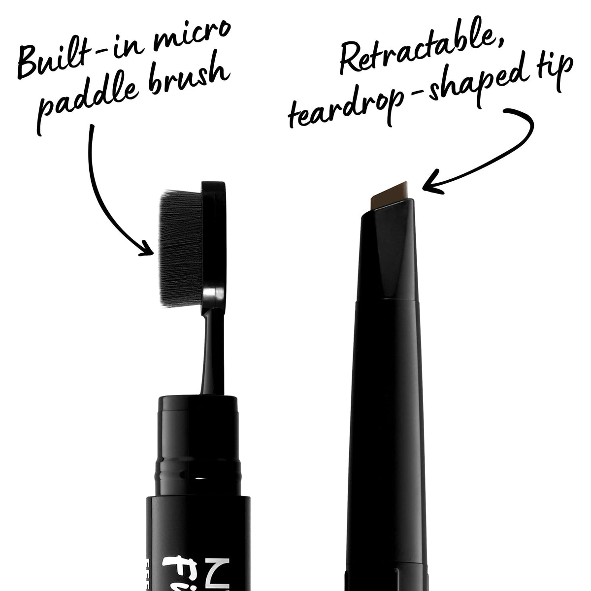 NYX Fill & Fluff Eyebrow Pomade Pencil Espresso with micro paddle brush