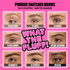 NYX Fluff & Snatch Brow Powder Pen Ash Brown on makeup table
