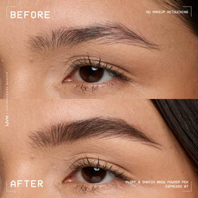 NYX Fluff & Snatch Brow Powder Pen Espresso in natural light