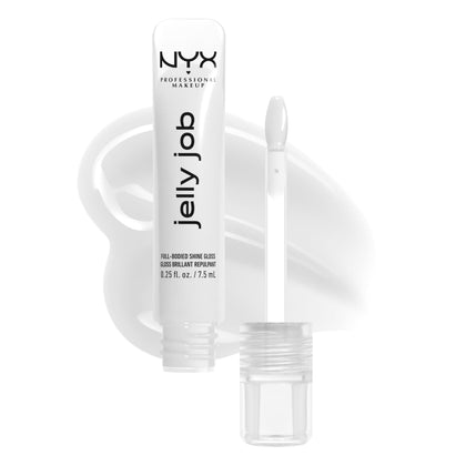 NYX Jelly Job Lip Gloss clear model front view
