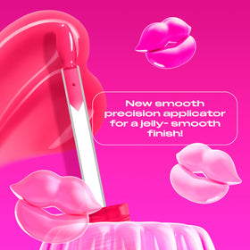 NYX Jelly Job Lip Gloss Juicy Jelly Bright Pink swatch on skin
