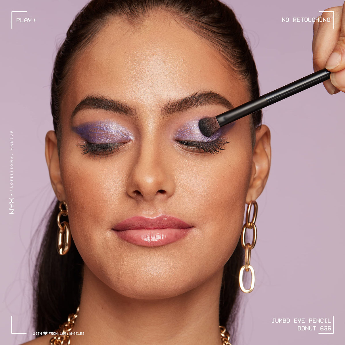 NYX Jumbo Eye Pencil Donut Lilac swatch on skin