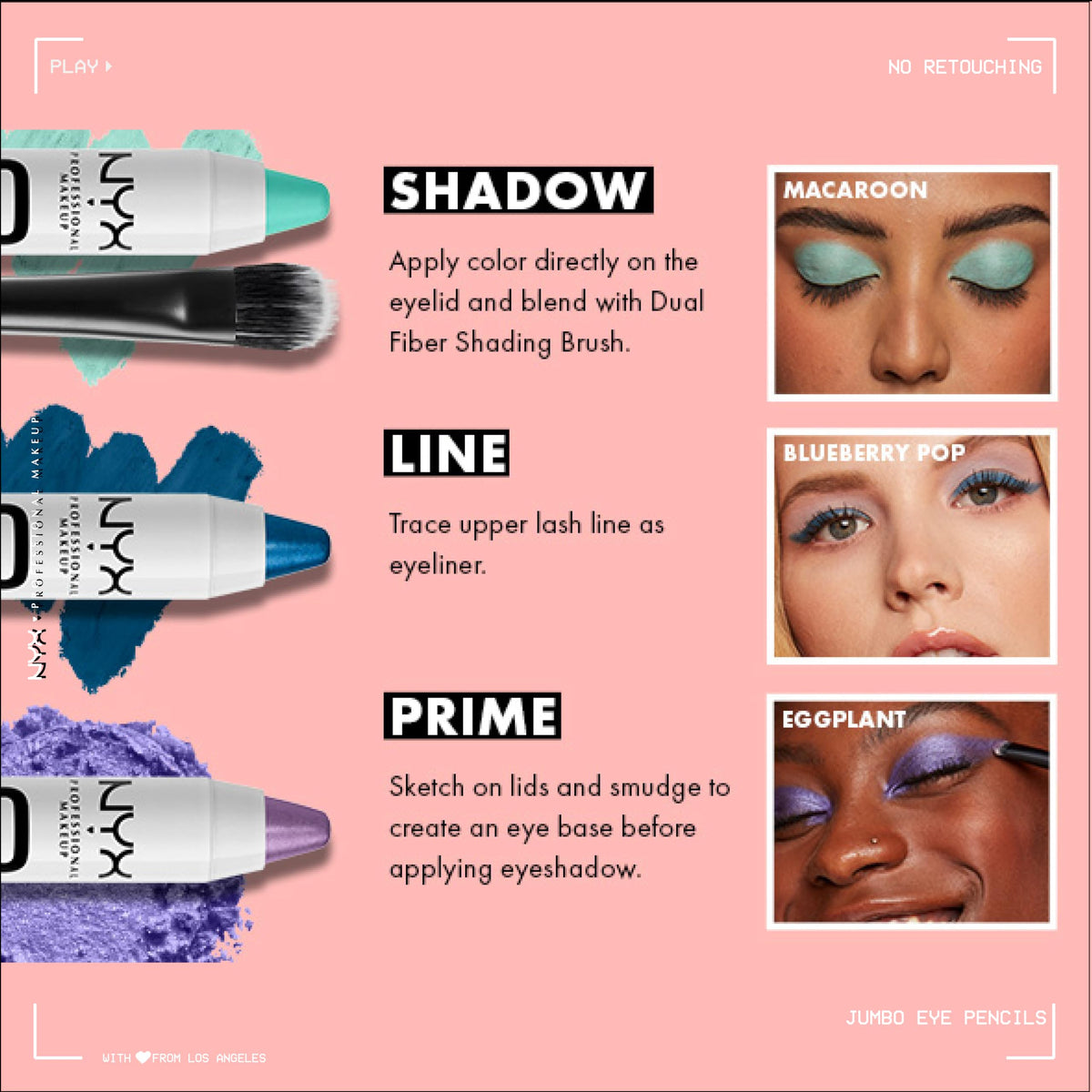 NYX Jumbo Eye Pencil Frosting with sharpened tip