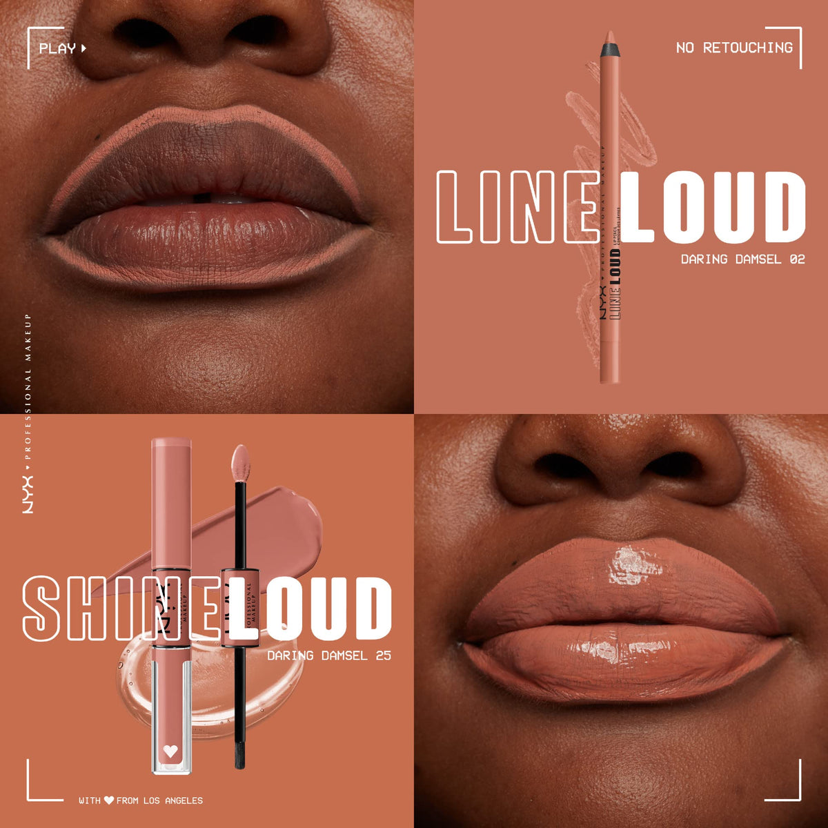 NYX Line Loud Lip Liner Daring Damsel packaging and details