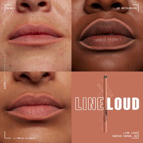NYX Line Loud Lip Liner Daring Damsel showing creamy texture