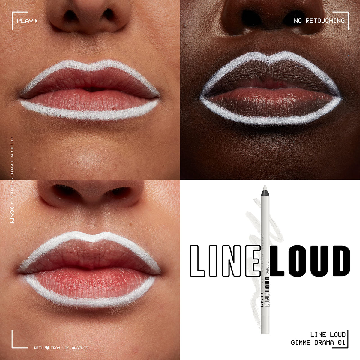 NYX Line Loud Lip Liner Gimme Drama tip close-up