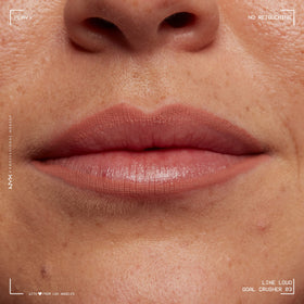NYX Line Loud Lip Liner in Goal Crusher with other lip products