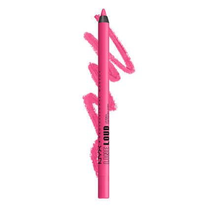 NYX Line Loud Lip Liner Movin' Up bright pink peach pencil front view