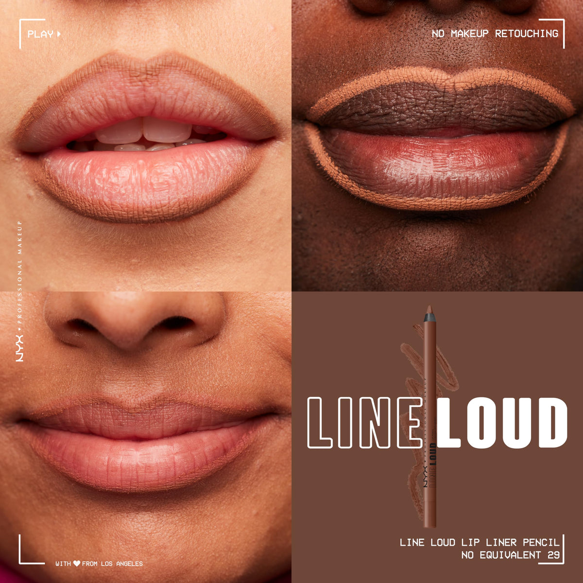 NYX Line Loud Lip Liner packaging with vibrant colours