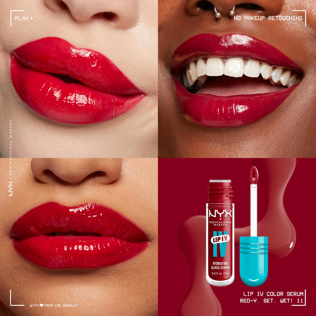 NYX Lip IV Hydrating Glossy Lip Stain packaging side view