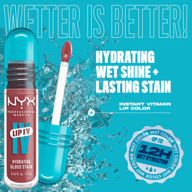 NYX Lip IV Hydrating Glossy Lip Stain packaging side view