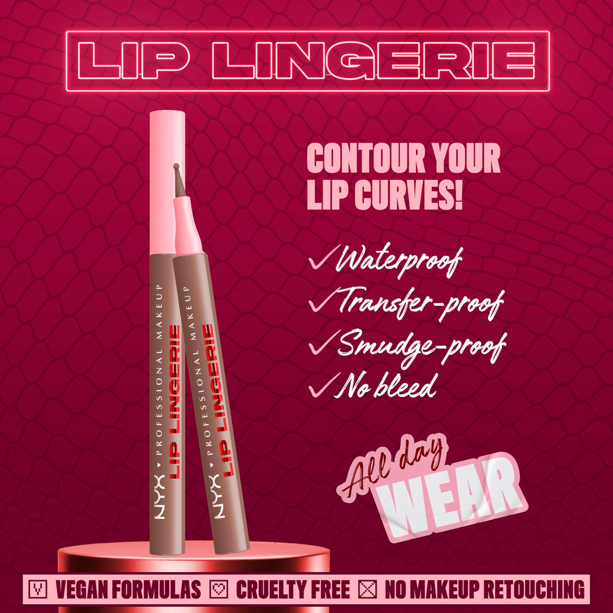 NYX Lip Lingerie Liner Stain Taupe Brown packaging