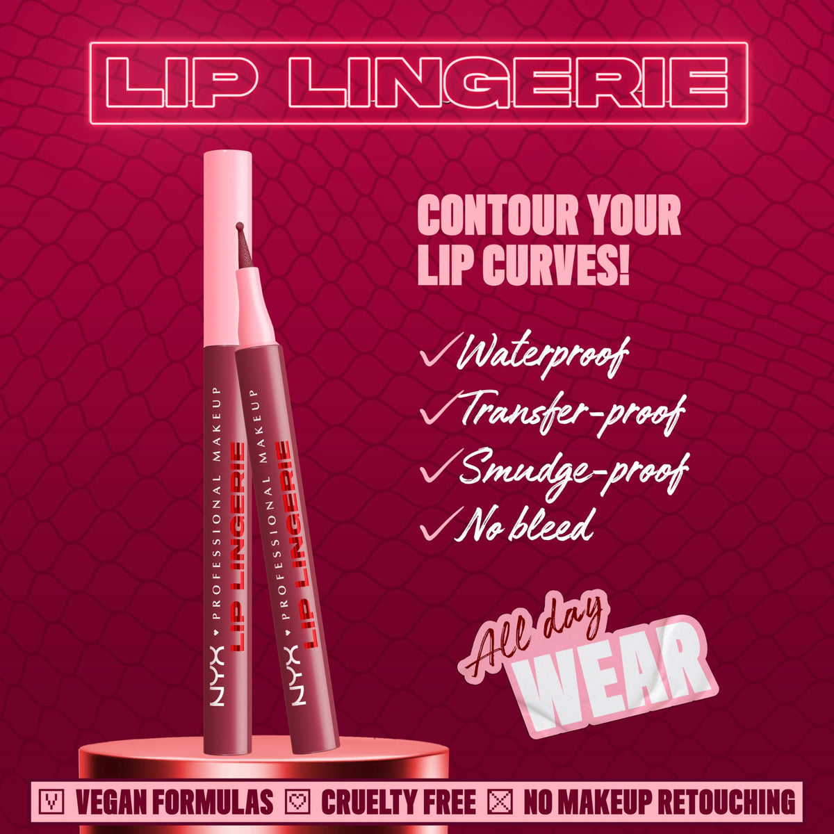 NYX Lip Lingerie Sculpting Lip Liner Stain Hot N' Heavy packaging