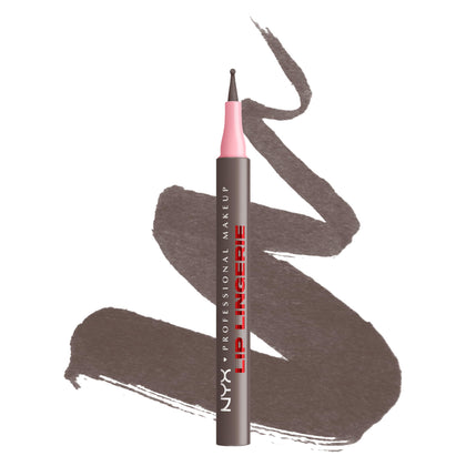 NYX Lip Lingerie Sculpting Lip Liner Stain in Wild Side Deep Grey front view