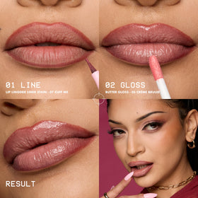 NYX Lip Lingerie Sculpting Lip Liner Stain with makeup tools