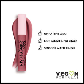 NYX Lip Lingerie XXL Dusty Pink liquid lipstick applicator close-up