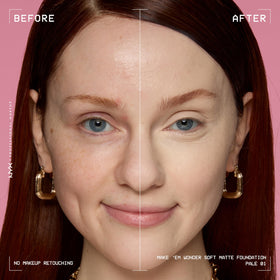 NYX Make 'Em Wonder Liquid Foundation 01 Pale texture on skin