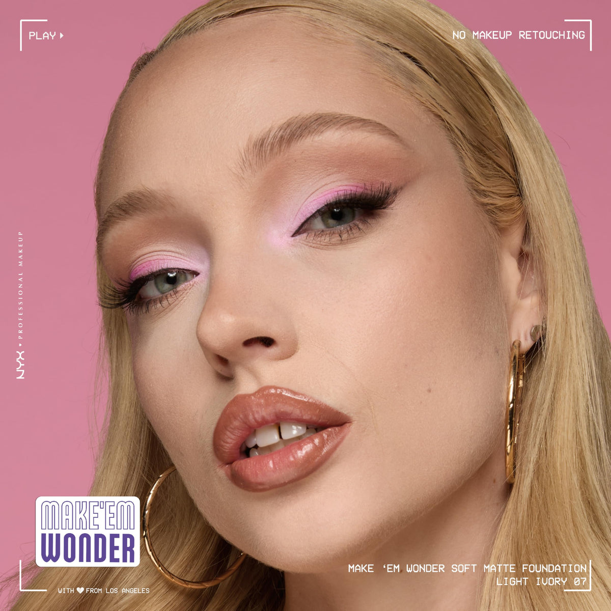 NYX Make 'Em Wonder Liquid Foundation 07 Light Ivory in makeup routine