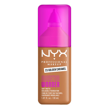 NYX Make 'Em Wonder Liquid Foundation 23 Golden Caramel front view
