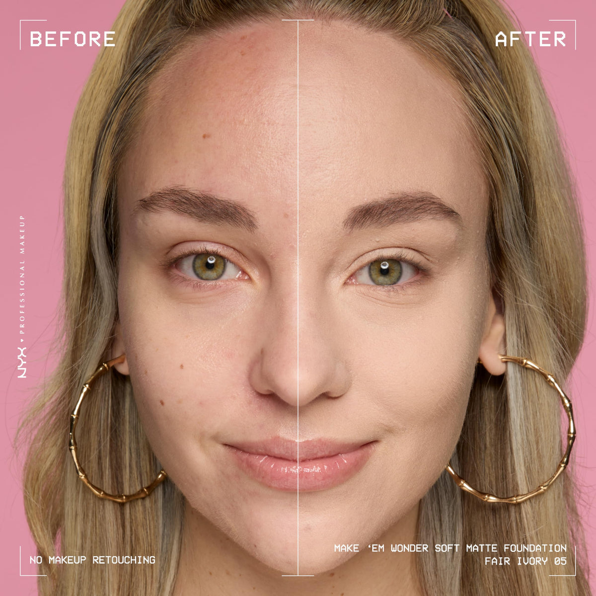 NYX Make 'Em Wonder Liquid Foundation texture on skin