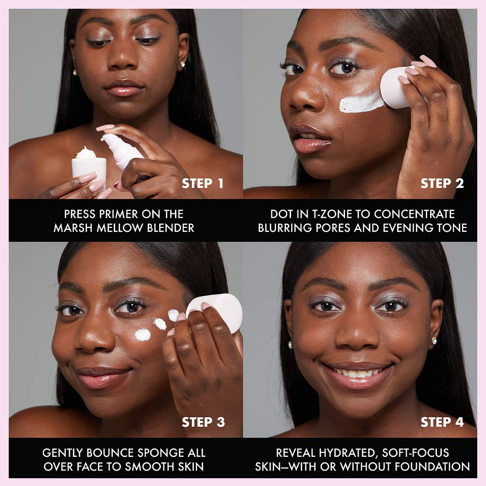 NYX Marshmellow Blender Sponge in use with foundation