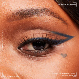 NYX Mechanical Eye Pencil in Sapphire Bling on a makeup table