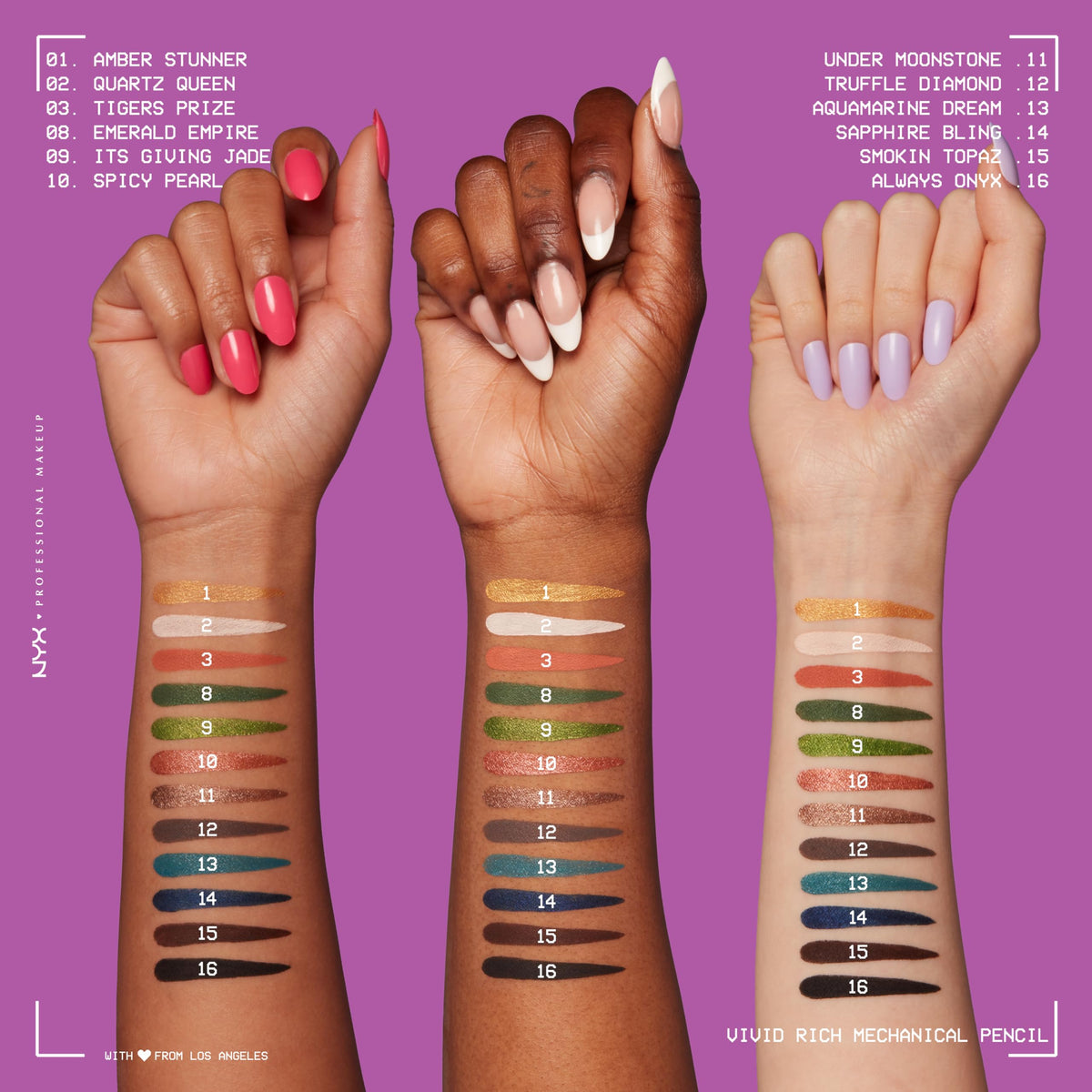 NYX Mechanical Eye Pencil packaging with vibrant colours