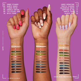 NYX Mechanical Eye Pencil packaging with vibrant colours