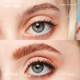 NYX Micro Brow Pencil Auburn side view highlighting retractable design