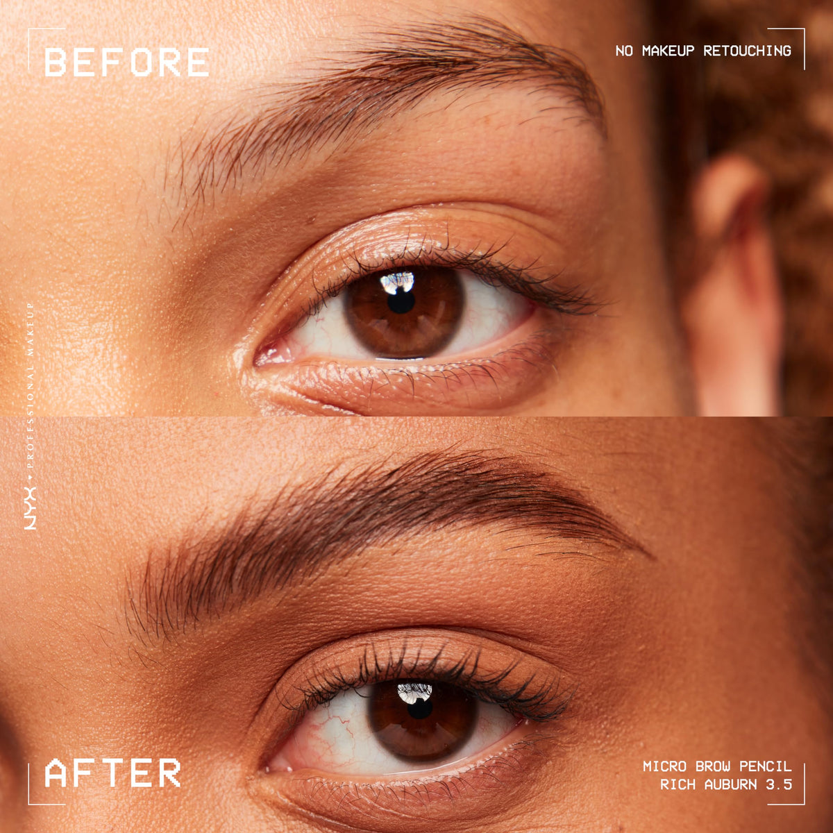 NYX Micro Brow Pencil Rich Auburn with spoolie end